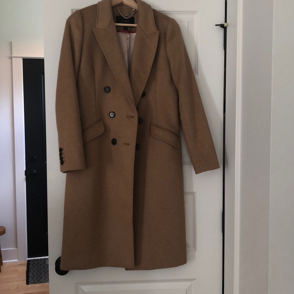 J. Crew wool cashmere topcoat, size 0, worn once. EUC… but not really used☺️.